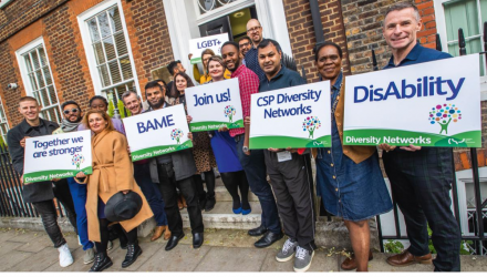 Members of the Diversity Networks outside Bedford Row
