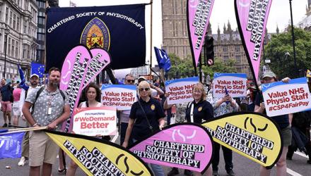 CSP protestors demand action on the cost of living at the 18 June rally