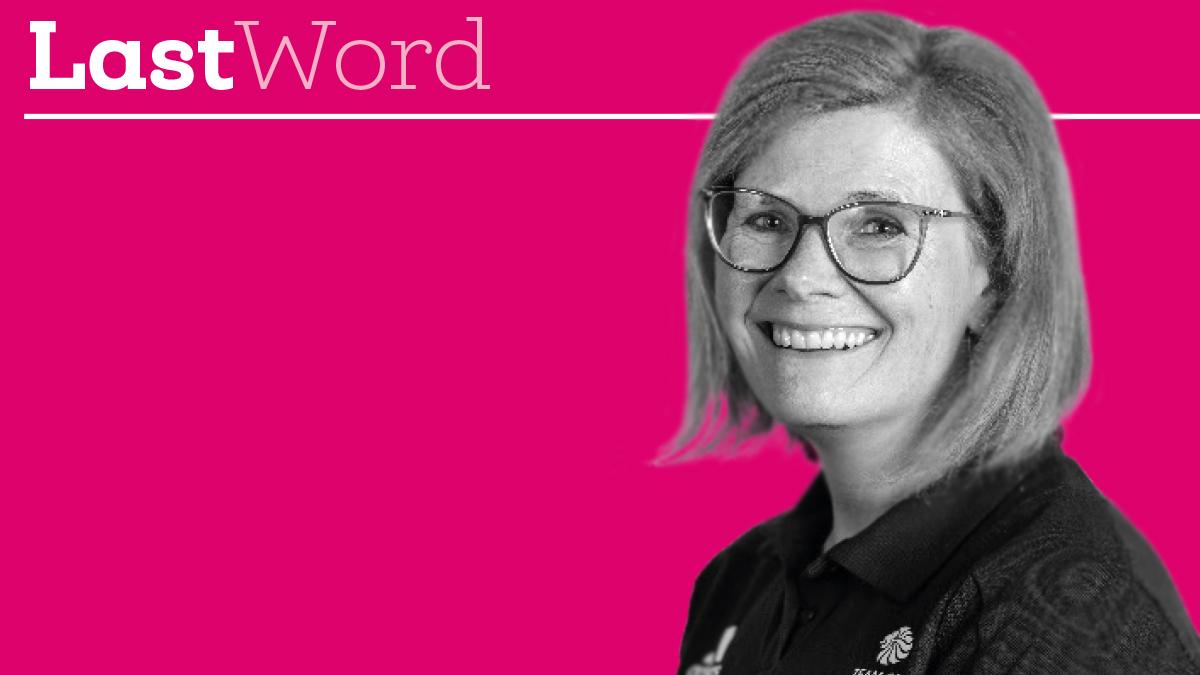 Last word FL July 2024 image of Sian Knott Welsh Gymnastics lead physiotherapist, a physiotherapy lecturer at Cardiff University and education chair of the Association of Chartered Physiotherapists in Sports & Exercise Medicine