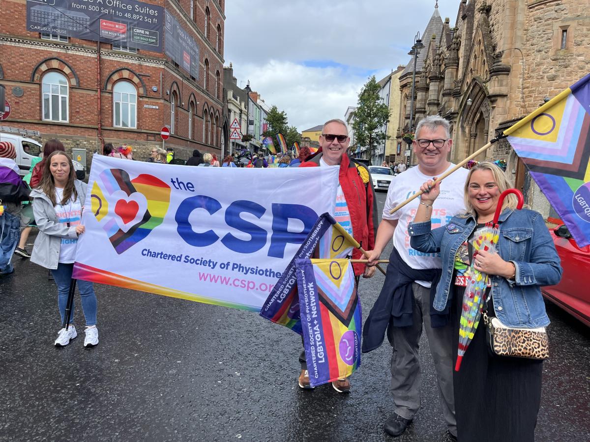 CSP members and staff at Foyle Pride Parade in Derry/Londonderry